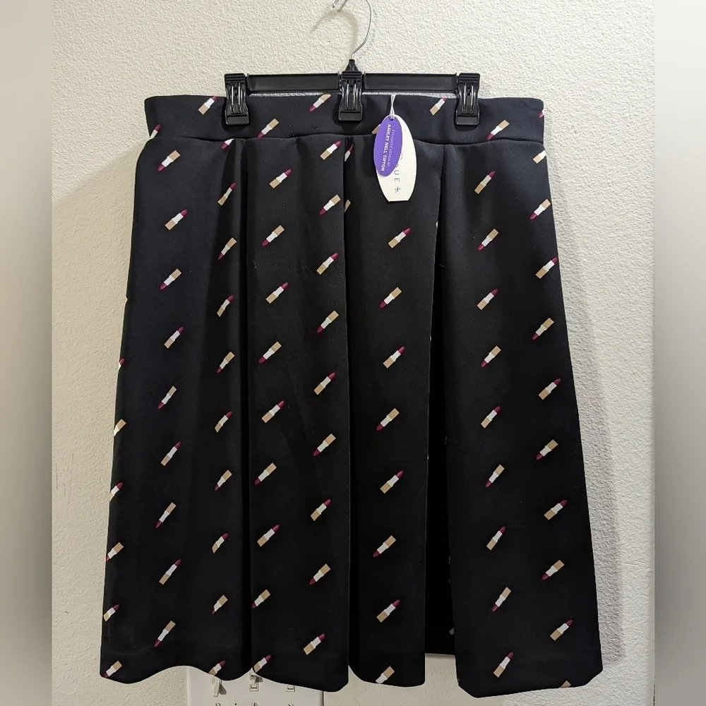 Ashley Nell Tipton X Boutique Lip Stick Scuba Midi Skirt